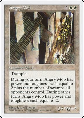 Angry Mob card from Fifth Edition