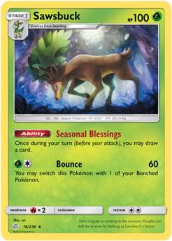 Sawsbuck - 16/236 (Prerelease Kit Exclusive) card from Deck Exclusives
