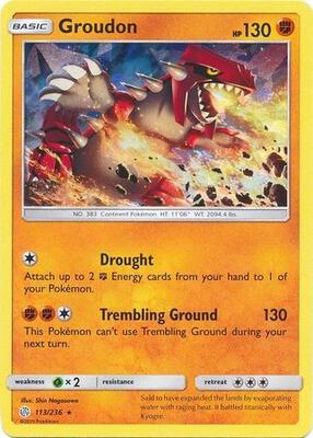 Groudon - 113/236 (Cracked Ice Holo) card from Deck Exclusives