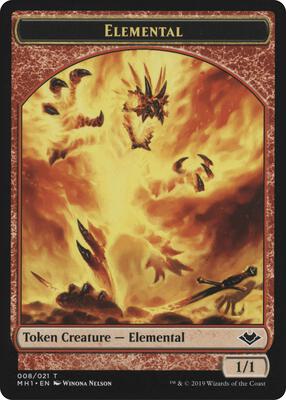 Elemental (008) // Emblem - Serra the Benevolent Double-Sided Token card from Modern Horizons