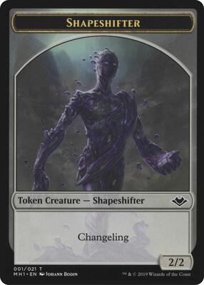 Shapeshifter // Emblem - Serra the Benevolent Double-Sided Token card from Modern Horizons