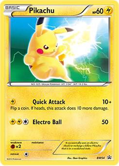 Pikachu - BW54 card from Black and White Promos