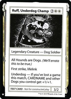 Ruff, Underdog Champ card from Mystery Booster: Convention Edition Exclusives