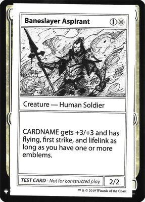 Baneslayer Aspirant card from Mystery Booster: Convention Edition Exclusives