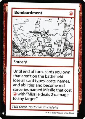 Bombardment card from Mystery Booster: Convention Edition Exclusives