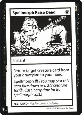 Spellmorph Raise Dead card from Mystery Booster: Convention Edition Exclusives