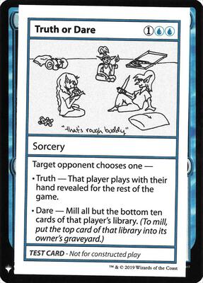 Truth or Dare card from Mystery Booster: Convention Edition Exclusives