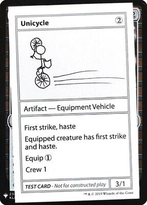 Unicycle card from Mystery Booster: Convention Edition Exclusives