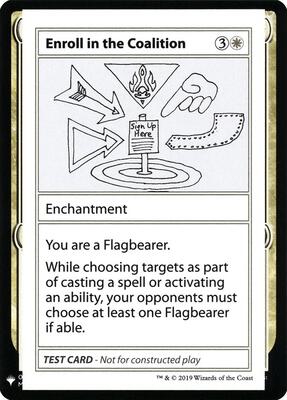 Enroll in the Coalition card from Mystery Booster: Convention Edition Exclusives