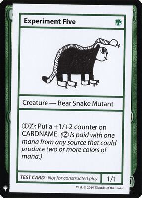 Experiment Five card from Mystery Booster: Convention Edition Exclusives