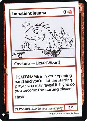Impatient Iguana card from Mystery Booster: Convention Edition Exclusives