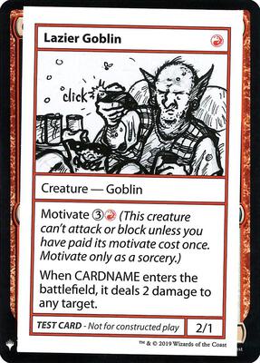 Lazier Goblin card from Mystery Booster: Convention Edition Exclusives