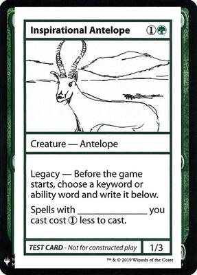 Inspirational Antelope card from Mystery Booster: Convention Edition Exclusives