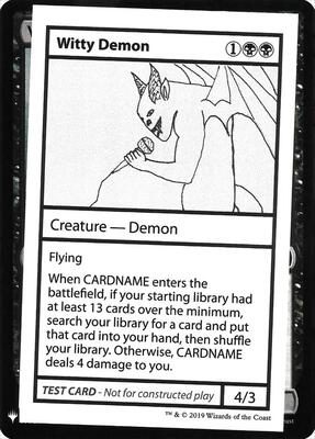 Witty Demon card from Mystery Booster: Convention Edition Exclusives