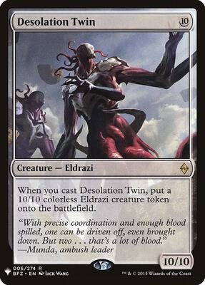 Desolation Twin card from The List Reprints