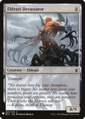 Eldrazi Devastator card from The List Reprints