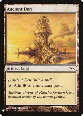 Ancient Den card from The List Reprints