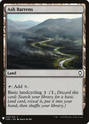 Ash Barrens card from The List Reprints
