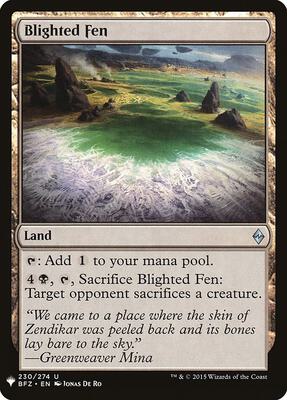 Blighted Fen card from The List Reprints