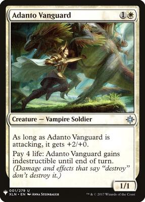Adanto Vanguard card from The List Reprints