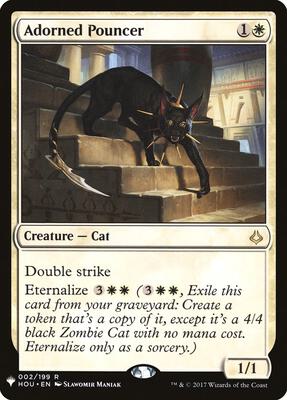 Adorned Pouncer card from The List Reprints