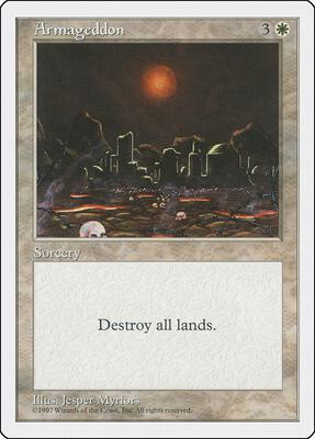 Armageddon card from Fifth Edition
