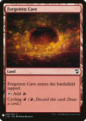Forgotten Cave (C18) card from The List Reprints