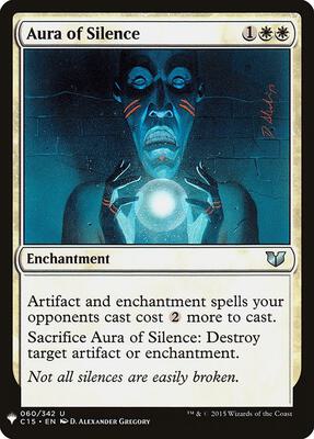 Aura of Silence card from The List Reprints