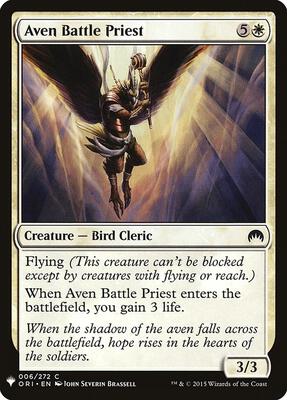 Aven Battle Priest card from The List Reprints