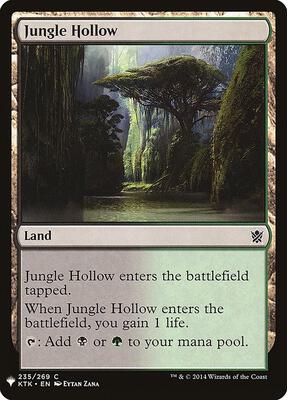 Jungle Hollow card from The List Reprints