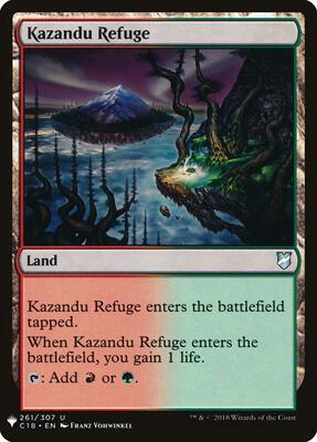 Kazandu Refuge card from The List Reprints