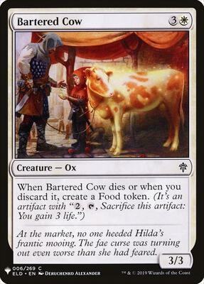 Bartered Cow card from The List Reprints