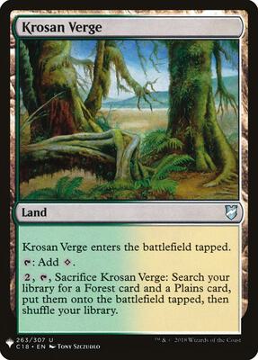 Krosan Verge (C18) card from The List Reprints