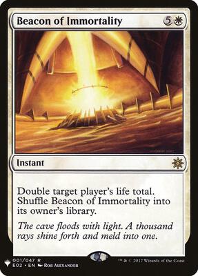 Beacon of Immortality card from The List Reprints