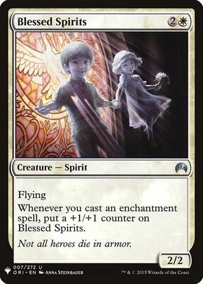 Blessed Spirits card from The List Reprints