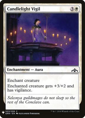 Candlelight Vigil card from The List Reprints