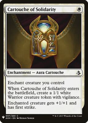 Cartouche of Solidarity card from The List Reprints
