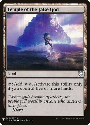 Temple of the False God (C18) card from The List Reprints