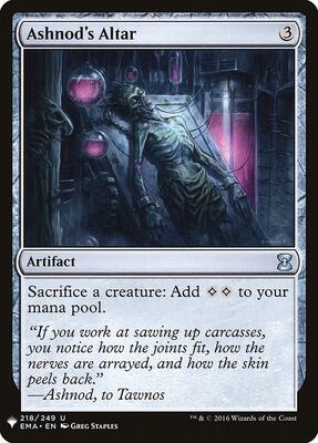 Ashnod's Altar card from The List Reprints