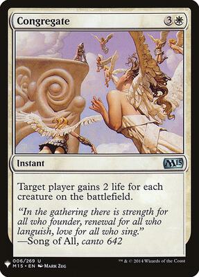 Congregate (M15) card from The List Reprints