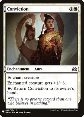Conviction card from The List Reprints