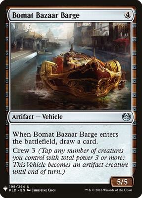 Bomat Bazaar Barge card from The List Reprints
