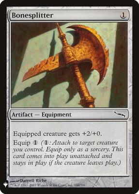 Bonesplitter card from The List Reprints