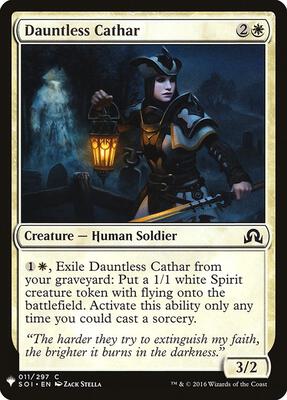 Dauntless Cathar card from The List Reprints