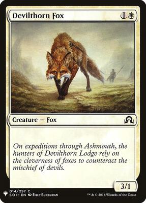 Devilthorn Fox card from The List Reprints