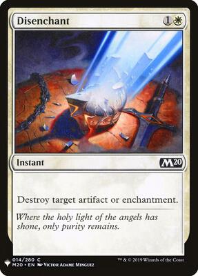 Disenchant (M20) card from The List Reprints