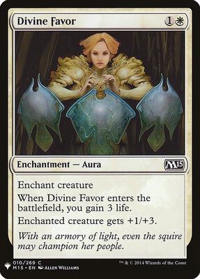 Divine Favor card from The List Reprints
