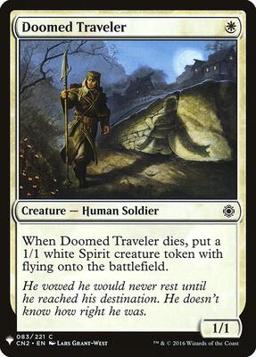 Doomed Traveler (CN2) card from The List Reprints