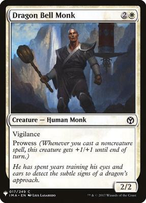 Dragon Bell Monk card from The List Reprints