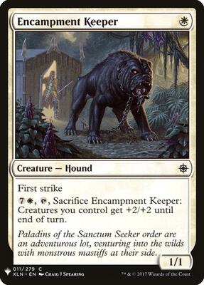 Encampment Keeper card from The List Reprints
